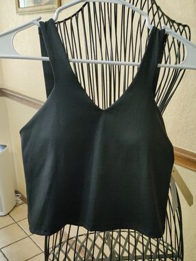 Avia Black V-Neck Tennis Bra Tank